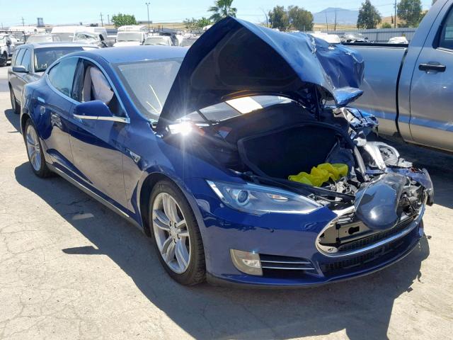 5YJSA1H24FF097862 - 2015 TESLA MODEL S 85 BLUE photo 1