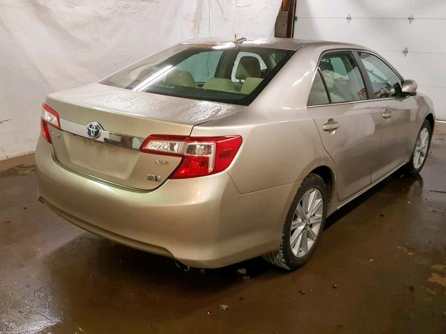 4T1BD1FK7DU074845 - 2013 TOYOTA CAMRY HYBR GOLD photo 4