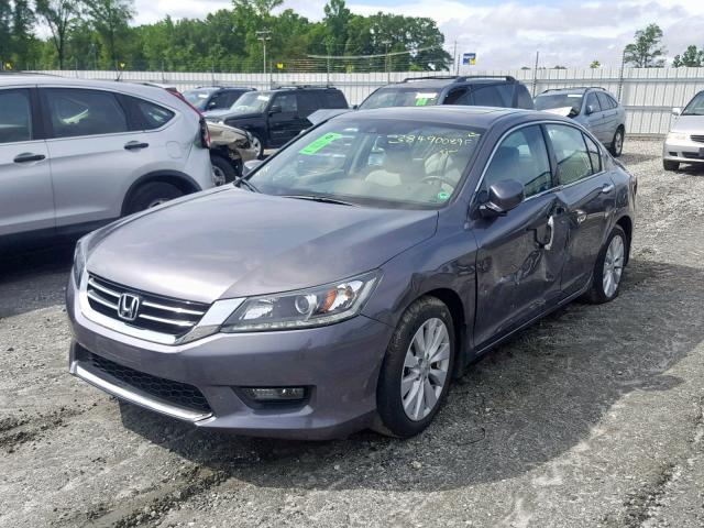 1HGCR3F85FA015423 - 2015 HONDA ACCORD EXL GRAY photo 2