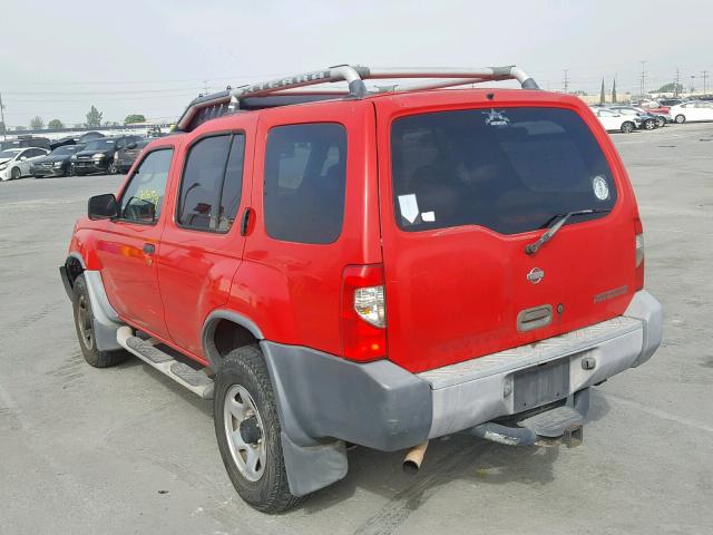 5N1ED28Y7YC542511 - 2000 NISSAN XTERRA XE RED photo 3