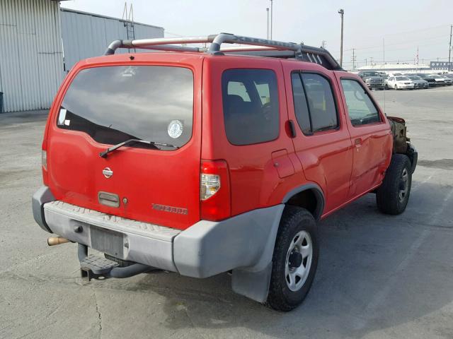 5N1ED28Y7YC542511 - 2000 NISSAN XTERRA XE RED photo 4