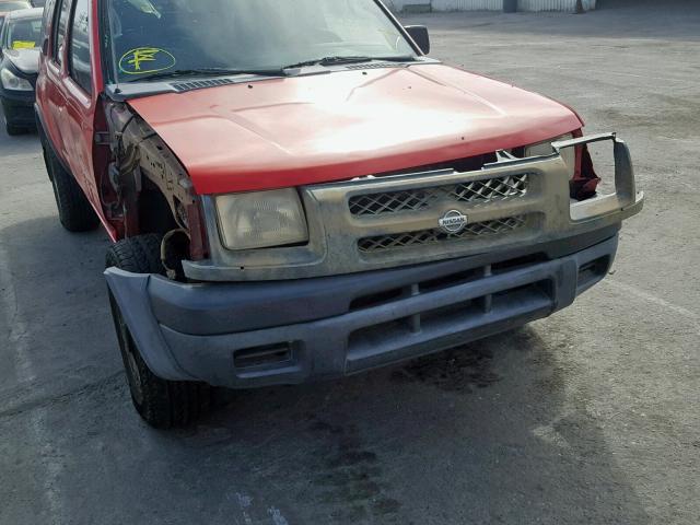 5N1ED28Y7YC542511 - 2000 NISSAN XTERRA XE RED photo 9