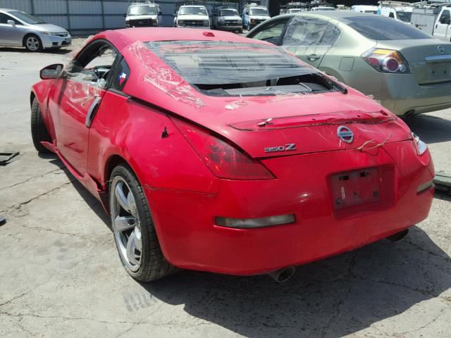 JN1BZ34E78M750220 - 2008 NISSAN 350Z COUPE RED photo 3