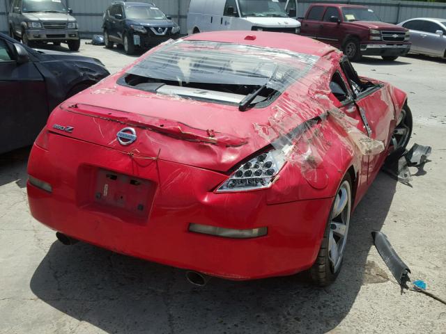 JN1BZ34E78M750220 - 2008 NISSAN 350Z COUPE RED photo 4