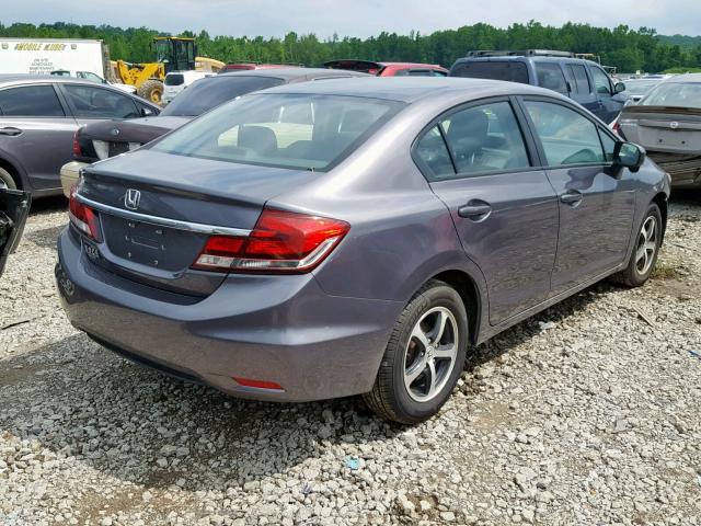 19XFB2F75FE707406 - 2015 HONDA CIVIC SE GRAY photo 4