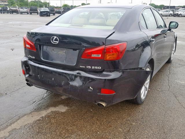 JTHCK262565002509 - 2006 LEXUS IS 250 BLACK photo 9