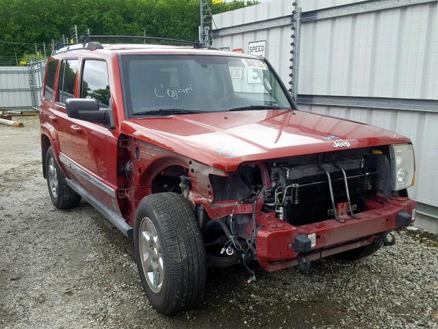 1J8HG58256C165348 - 2006 JEEP COMMANDER RED photo 1