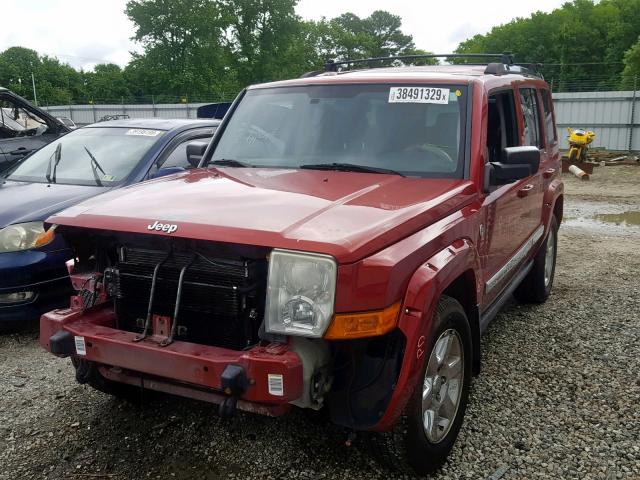 1J8HG58256C165348 - 2006 JEEP COMMANDER RED photo 2
