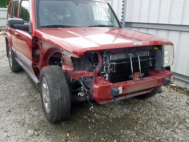 1J8HG58256C165348 - 2006 JEEP COMMANDER RED photo 9