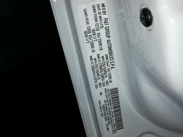 ZFBERFBT1F6970826 - 2015 RAM PROMASTER WHITE photo 10