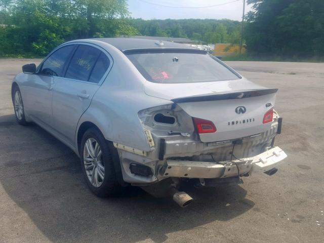 JN1CV6AR2DM754498 - 2013 INFINITI G37 SILVER photo 3