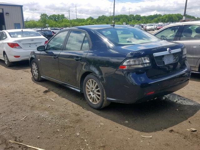 YS3FB49Y081005623 - 2008 SAAB 9-3 2.0T BLACK photo 3