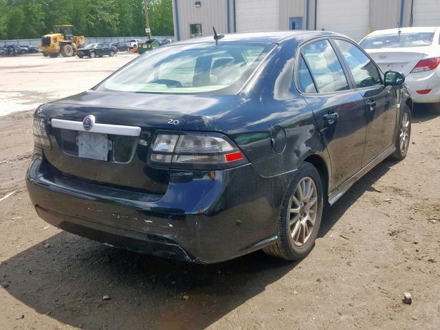 YS3FB49Y081005623 - 2008 SAAB 9-3 2.0T BLACK photo 4