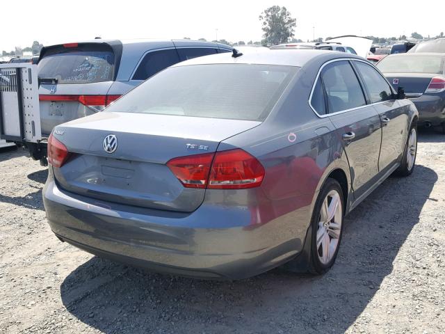 1VWBS7A35EC121095 - 2014 VOLKSWAGEN PASSAT SE GRAY photo 4