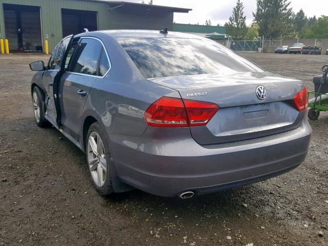 1VWBV7A32FC040841 - 2015 VOLKSWAGEN PASSAT SE GRAY photo 3