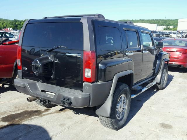 5GTDN13EX78105469 - 2007 HUMMER H3 BLACK photo 4