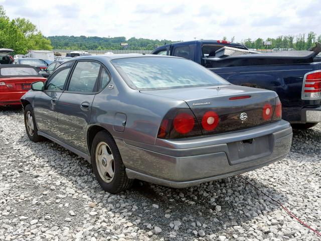 2G1WF52K749418970 - 2004 CHEVROLET IMPALA GRAY photo 3