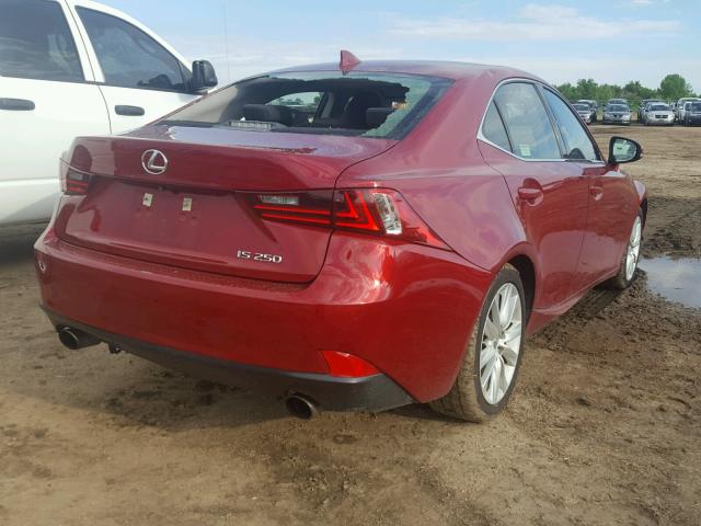 JTHBF1D29F5073175 - 2015 LEXUS IS 250 RED photo 4