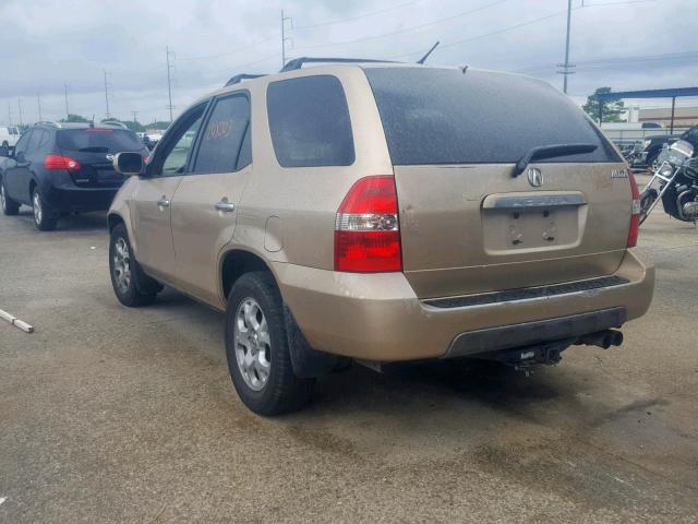 2HNYD18631H543713 - 2001 ACURA MDX TOURIN GOLD photo 3