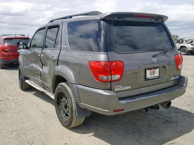 5TDBT48A36S271533 - 2006 TOYOTA SEQUOIA LI GRAY photo 3