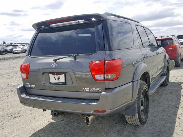 5TDBT48A36S271533 - 2006 TOYOTA SEQUOIA LI GRAY photo 4