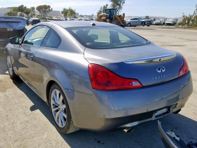 JN1CV6EK6CM420793 - 2012 INFINITI G37 BASE GRAY photo 3