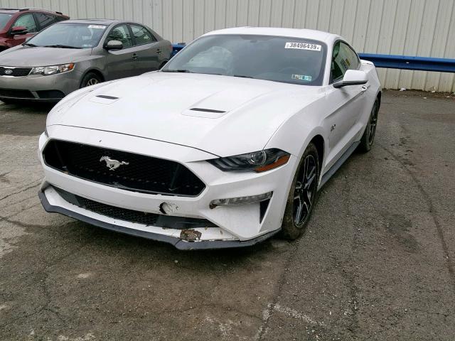 1FA6P8CF2J5171511 - 2018 FORD MUSTANG GT WHITE photo 2