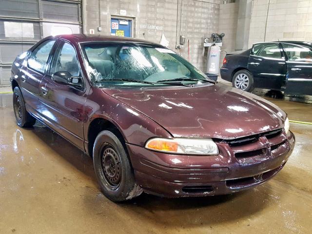 1B3EJ46X9TN276264 - 1996 DODGE STRATUS BURGUNDY photo 1