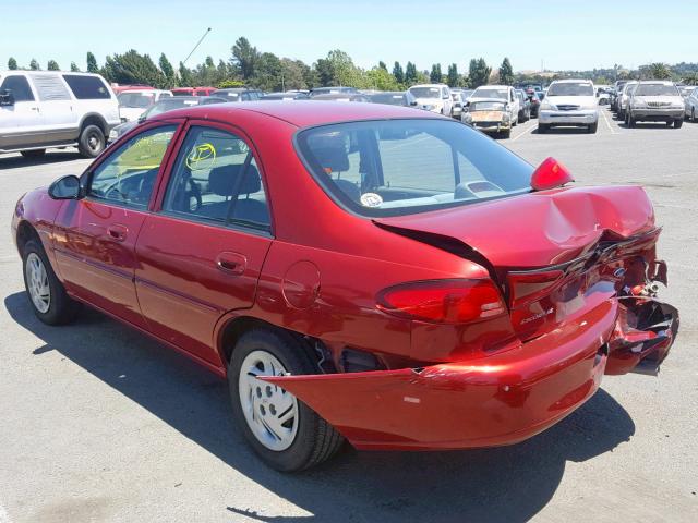 3FAFP13P9YR179841 - 2000 FORD ESCORT RED photo 3