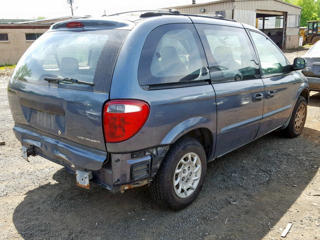 1C4GJ25382B576047 - 2002 CHRYSLER VOYAGER BLUE photo 4