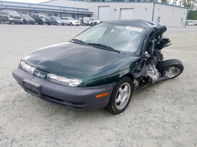 1G8ZH5286VZ274767 - 1997 SATURN SL1 GREEN photo 2