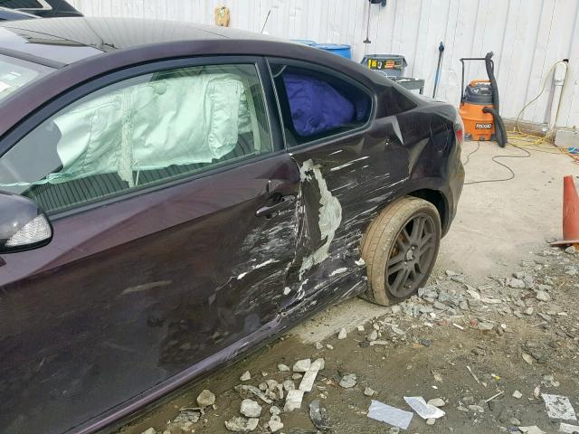 JTKDE167680241482 - 2008 TOYOTA SCION TC PURPLE photo 10