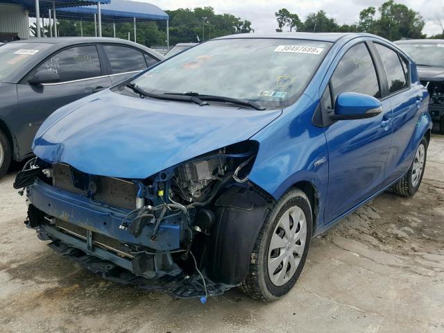 JTDKDTB3XC1519710 - 2012 TOYOTA PRIUS C BLUE photo 2