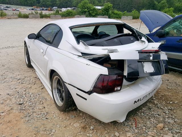 1FAFP42X24F152944 - 2004 FORD MUSTANG GT WHITE photo 3