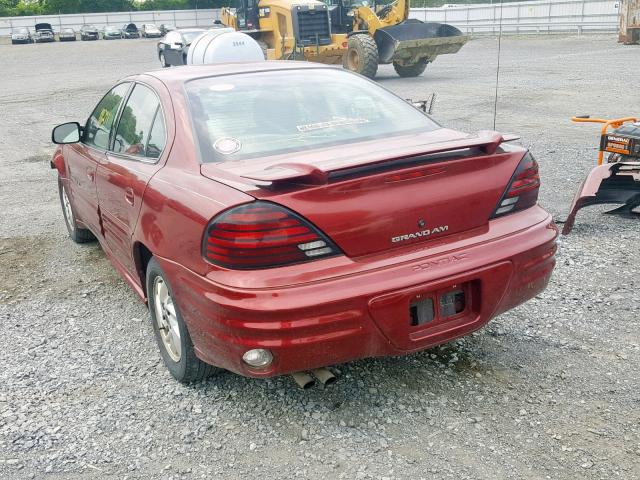 1G2NF52E21M514828 - 2001 PONTIAC GRAND AM S RED photo 3