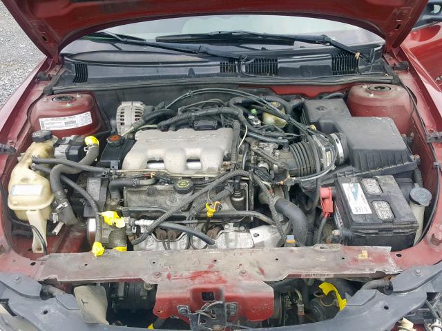 1G2NF52E21M514828 - 2001 PONTIAC GRAND AM S RED photo 7