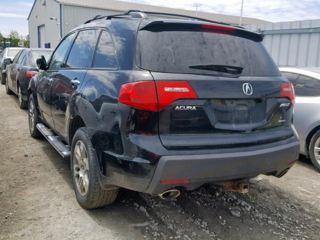 2HNYD28568H004283 - 2008 ACURA MDX SPORT BLACK photo 3