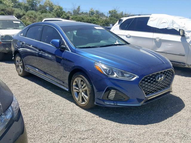 5NPE34AF1JH643209 - 2018 HYUNDAI SONATA SPO BLUE photo 1