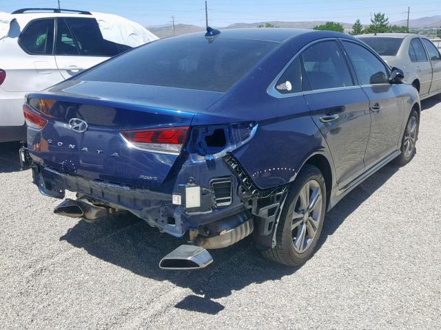 5NPE34AF1JH643209 - 2018 HYUNDAI SONATA SPO BLUE photo 4