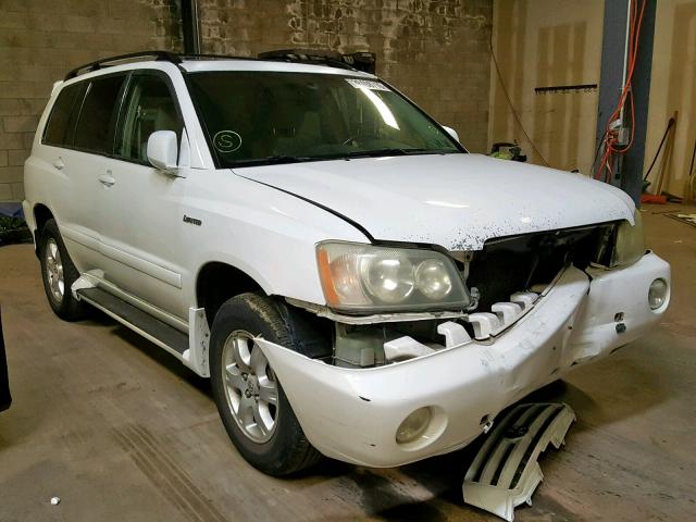 JTEHF21AX20066526 - 2002 TOYOTA HIGHLANDER WHITE photo 1