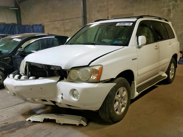 JTEHF21AX20066526 - 2002 TOYOTA HIGHLANDER WHITE photo 2