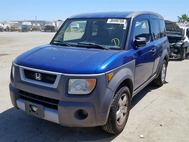 5J6YH28644L028737 - 2004 HONDA ELEMENT EX BLUE photo 2