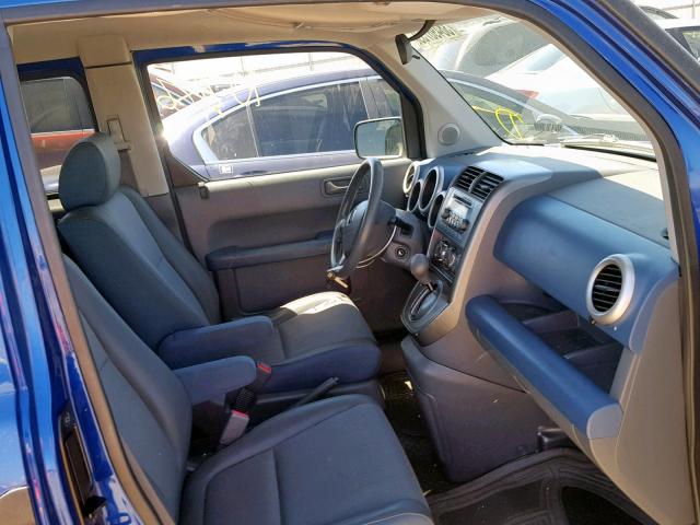 5J6YH28644L028737 - 2004 HONDA ELEMENT EX BLUE photo 5