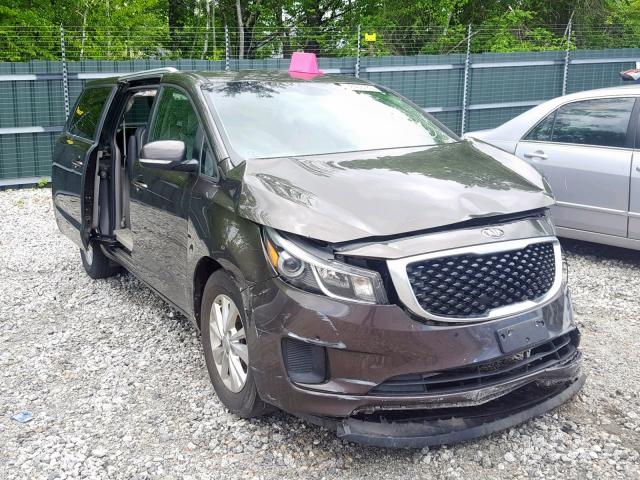 KNDMB5C12G6212371 - 2016 KIA SEDONA LX BROWN photo 1