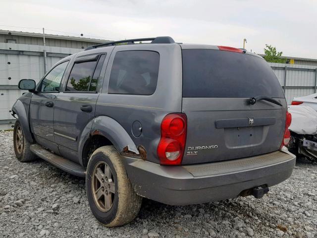 1D8HB48N27F542648 - 2007 DODGE DURANGO SL GRAY photo 3