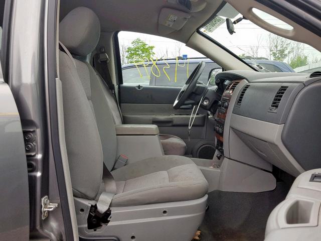 1D8HB48N27F542648 - 2007 DODGE DURANGO SL GRAY photo 5