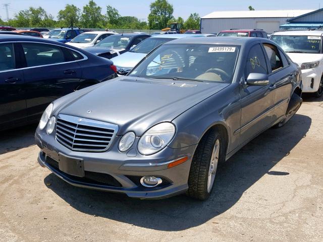 WDBUF56X79B362005 - 2009 MERCEDES-BENZ E 350 BLUE photo 2