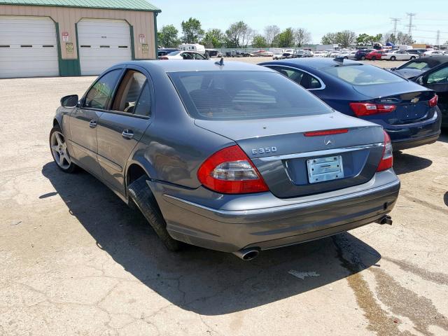 WDBUF56X79B362005 - 2009 MERCEDES-BENZ E 350 BLUE photo 3