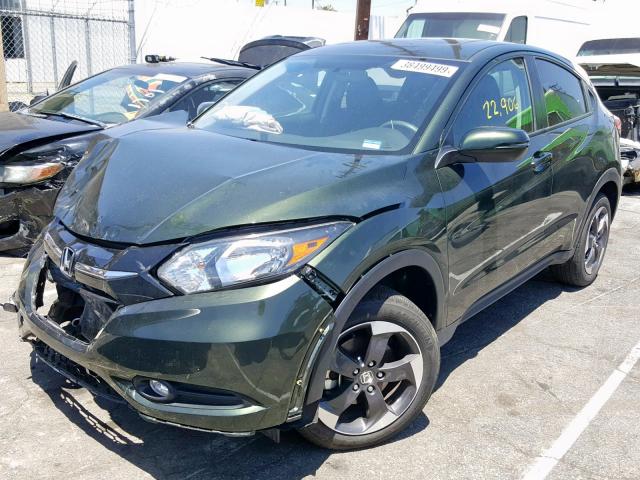 3CZRU5H56JG704462 - 2018 HONDA HR-V EX GREEN photo 2