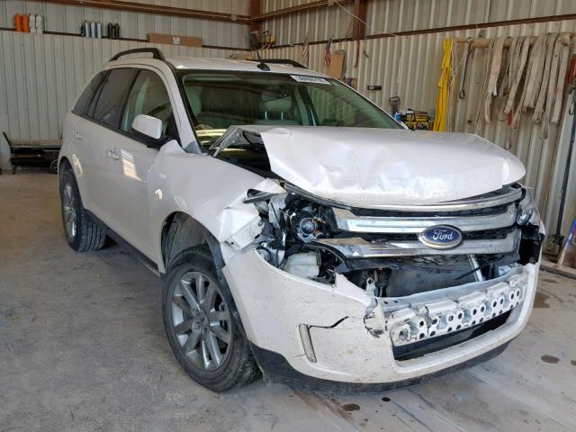 2FMDK3JC1EBB75266 - 2014 FORD EDGE SEL WHITE photo 1